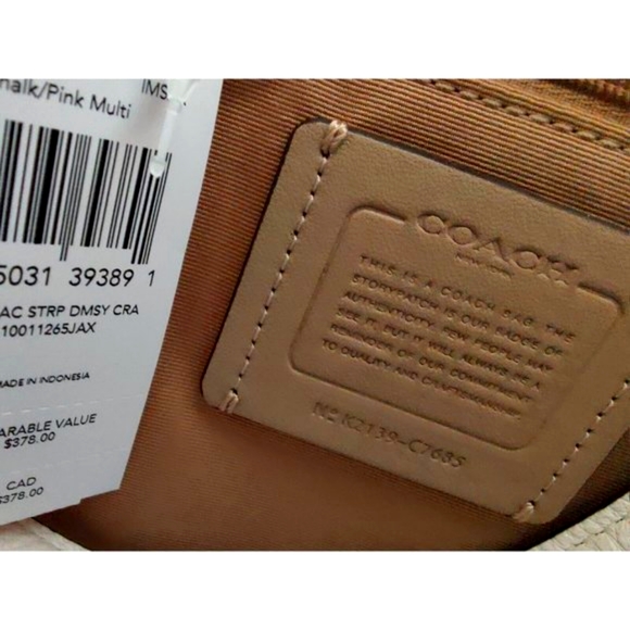 💘 Coach Dempsey Carryall In Signature Jacquard With Patch & Heart Charm - Picture 10 of 12